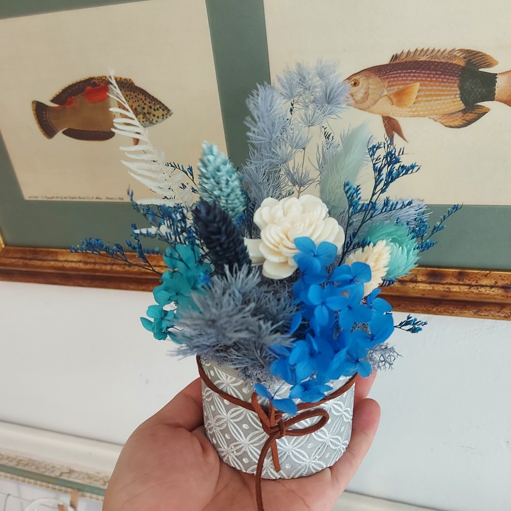 永生花手作材料包附手提袋手工diy 乾燥花不凋花材料包桌花禮物送禮教學乾燥花永生花花束桌花 蝦皮購物