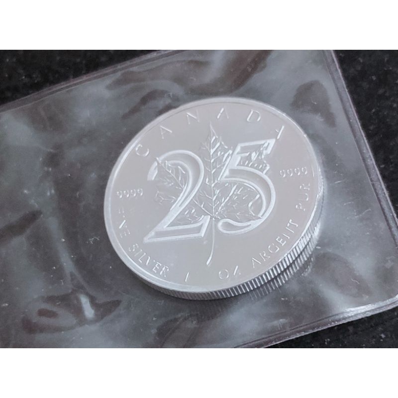 全新現貨 2013加拿大楓葉25週年紀念銀幣一盎司
