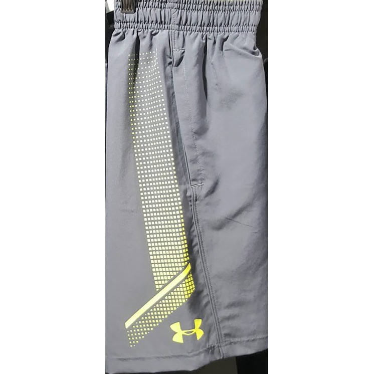 2018 四月 UA UNDER ARMOUR HG WOVEN 訓練 短褲 灰黃 1309651-076