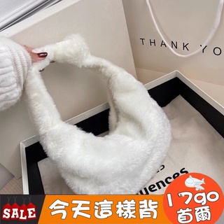 🔥臺灣賣家出貨🔥秋冬 毛毛包包 女包ins小眾 腋下包 時尚百搭 毛絨手拎包 毛茸茸小包包 手提包 毛絨絨小包
