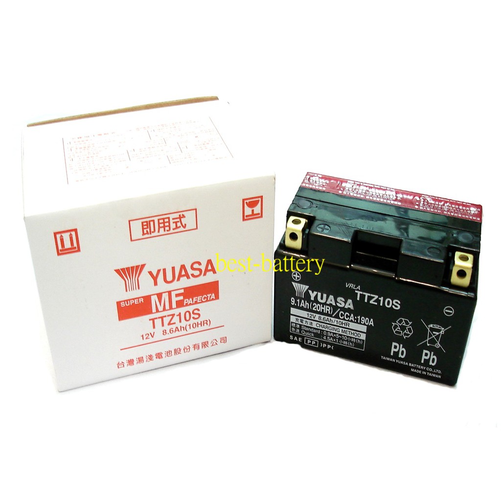頂好電池-台中 台灣湯淺 YUASA TTZ10S 免保養機車電池 YTX7A加強 R1 Z EFI 高手 EFI