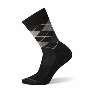 SmartWool 男 鑽石稜格中長襪(男) 黑/炭黑(SW0SW819-BLK-DBK)