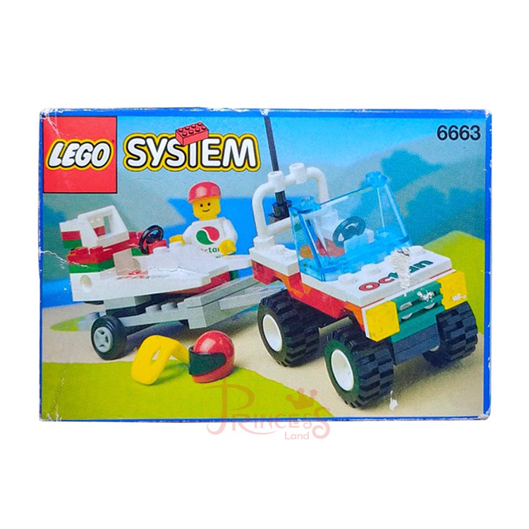 公主樂糕殿 LEGO 樂高 絕版 盒裝 全新 1993年 6663 經典城鎮 波浪叛軍 拖車 遊艇 S002