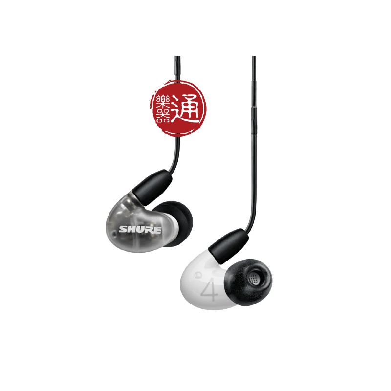 Shure / AONIC4 透明灰黑/白色 入耳式耳機 (線控)【樂器通】