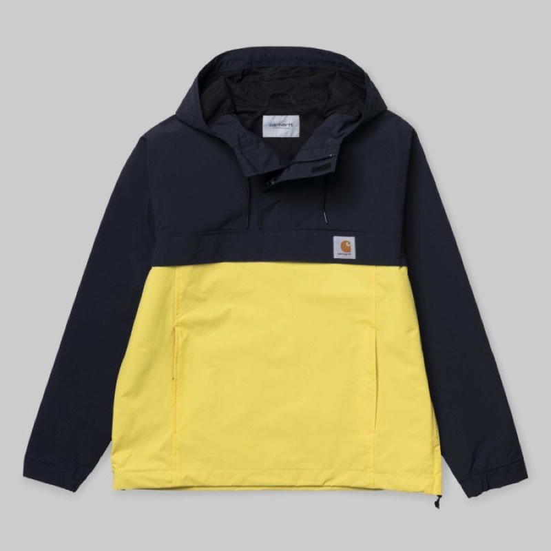 【全新M號】Carhartt WIP Nimbus Pullover 薄款黃藍拼色衝鋒衣