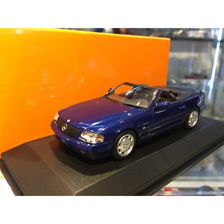吉華科技@MINICHAMPS Mercedes-Benz SL 1999 藍色 1/43