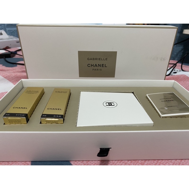 Chanel眼霜、嘉柏麗琉金香水5ml、金燦煥白禮盒組