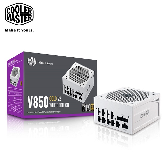 『喬心科技』Cooler Master 酷碼 V850W 80Plus 金牌 全模組化 電源供應器 白色