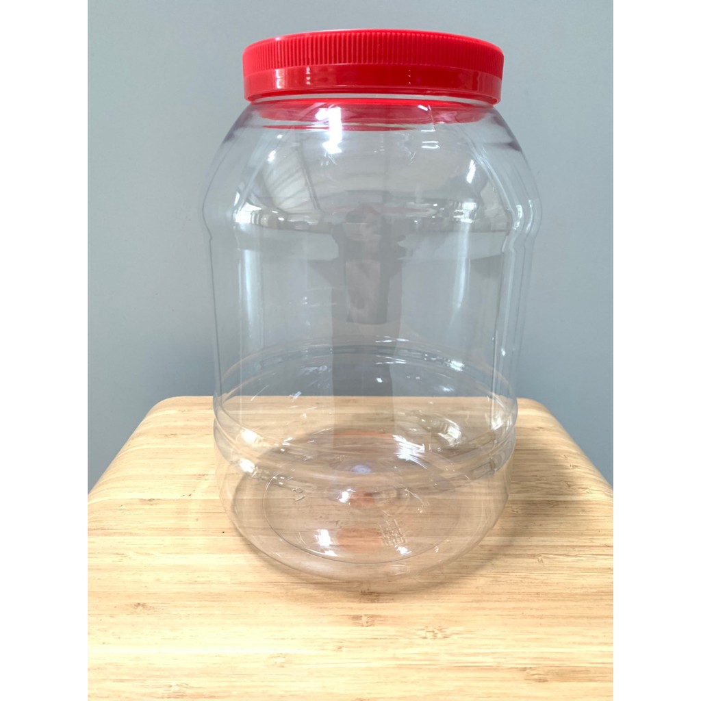 圓瓶5L台灣製高質感塑膠瓶 塑膠罐 廣口瓶 鋁蓋瓶 糖果罐 餅乾罐 醃製罐