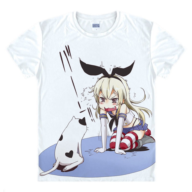 現貨 艦隊吹雪大和深海棲艦島風金剛日本動漫服裝短袖t卹周邊31 蝦皮購物