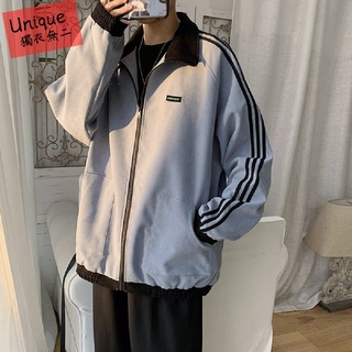 👉獨衣無二👈 三色入 M-2XL 高質感 純棉 男生外套 機車外套 防風外套 休閒外套 時尚潮流寬鬆學生休閒夾克外套