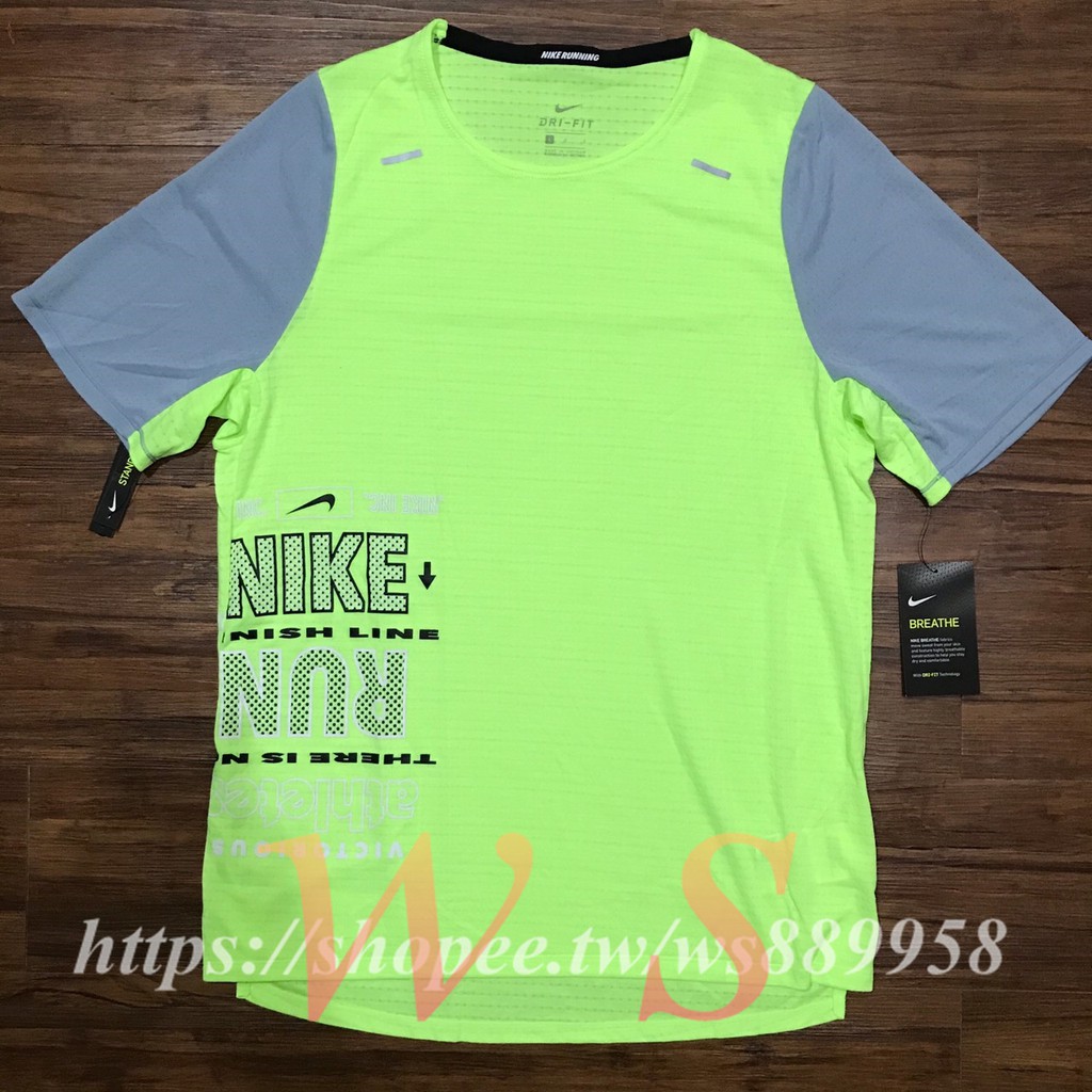 【WS】NIKE WILD RUN RISE 365 TOP 男款 螢光 慢跑 排汗 透氣 短T CK0678-358