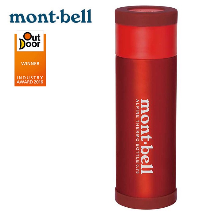 【Mont-bell 日本】Alpine Thermo Bottle 輕量保溫瓶 0.75L 鮮紅 (1124766)