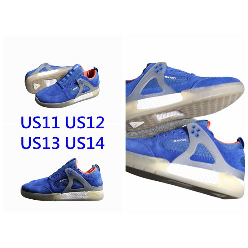 US11 US12 US13 US14 32CM AXION 藍色 合成皮拼接 休閒鞋 大尺碼男鞋