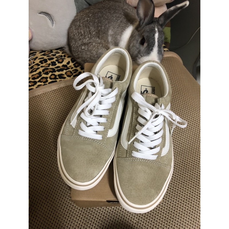 轉賣二手正品VANS 麂皮款奶茶色24.5鞋子