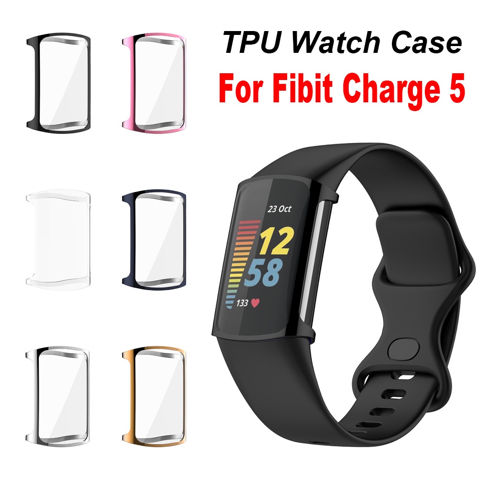 適用於Fitbit Charge 5 TPU保護殼 Charge5 全包外殼 屏幕保護套 防摔防刮保護殼