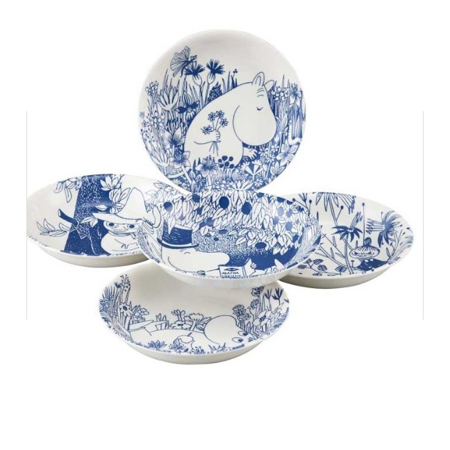 🍄嚕嚕米Moomin姆明家族餐盤5入組🍄盤子/陶瓷盤子/餐具