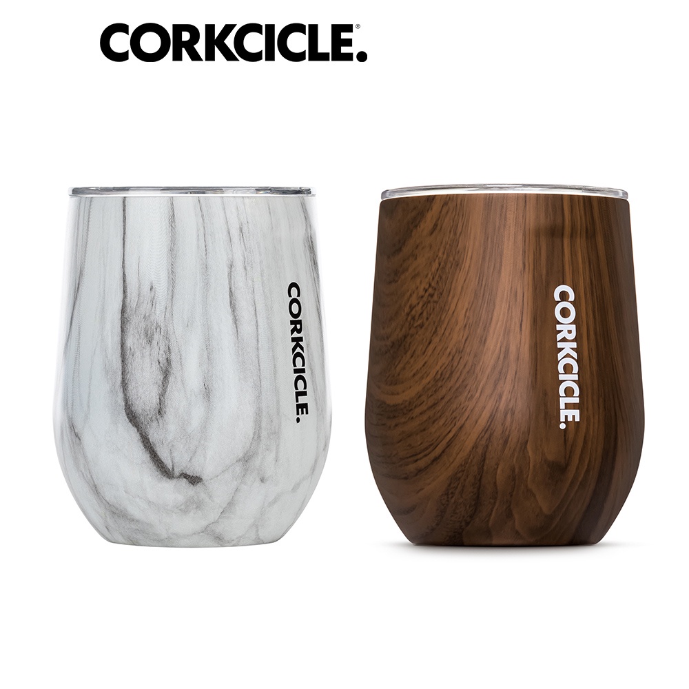 美國CORKCICLE Wood系列三層真空啜飲杯/保冰啤酒杯/保溫杯340ml(大理石紋/胡桃木)【買就送不鏽鋼吸管】