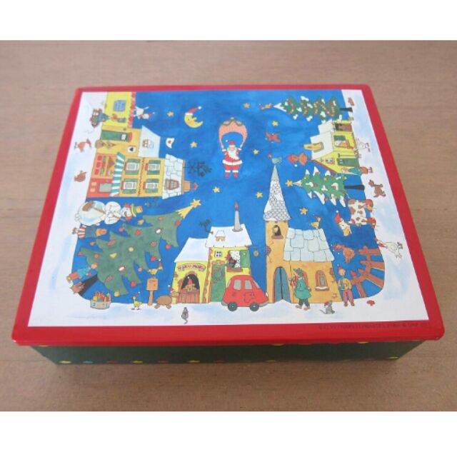 日本YOKU MOKU 蛋捲鐵盒 聖誕節 耶誕節