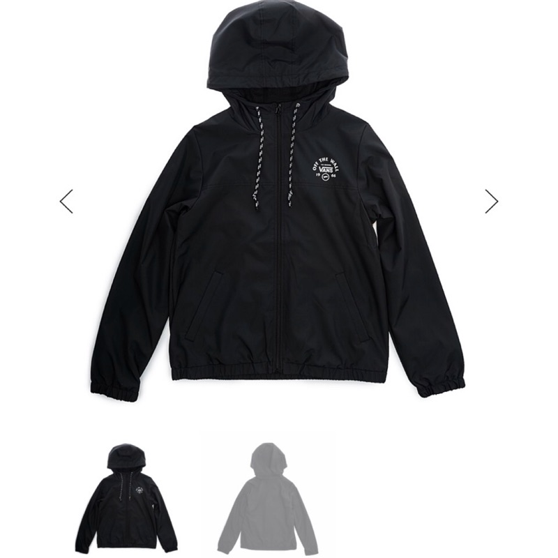 vans kastle black windbreaker jacket