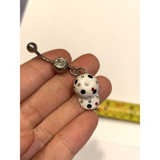 彩鑽棒球帽 肚臍環 不銹鋼耳環 耳環 耳飾 耳墜 肚臍釘 肚環 街頭風 運動風