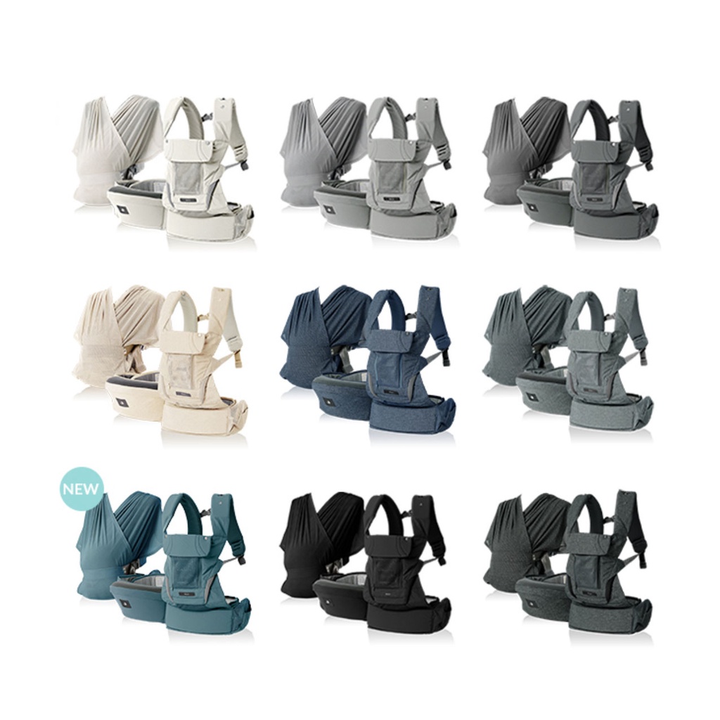 [ POGNAE ]MAX萬能四合一透氣背巾新生兒可用/5色可選/3套裝/通用四合一/嬰兒背帶/椅凳墊式/背帶 韓國境內