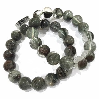 『晶鑽水晶』天然綠幽靈 彩幽靈手鍊 14~16mm 招財 事業財 招貴人 放鬆心情 水晶手鍊 超值出清優惠 禮物