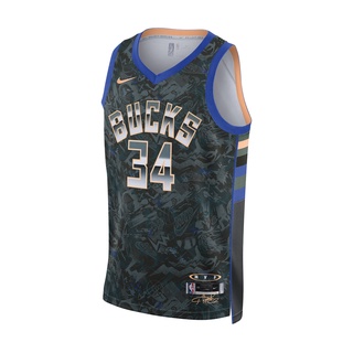 Nike 球衣 Giannis NBA Jersey 藍 綠 黃 字母哥 希臘怪物 籃球【ACS】 DA6953-387