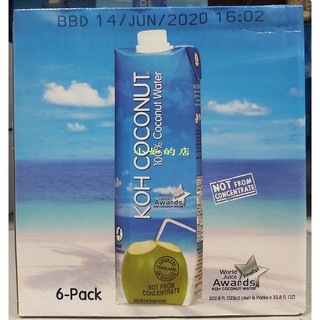 【小如的店】COSTCO好市多代購~KOH 酷椰嶼 純椰子汁/椰子水(1000ml*6瓶) 75130