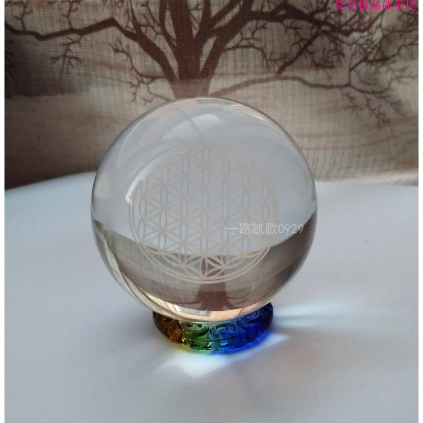 生命之花豐盛樹大天使麥達昶人氣轉運能量k9水晶球擺件 蝦皮購物
