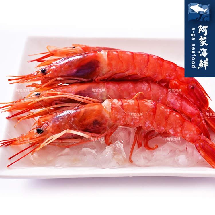 【阿家海鮮】生食級胭脂蝦1Kg10%/盒(送山葵泥3gx10包)生食級/深海野生/鮮甜(約30-35隻)