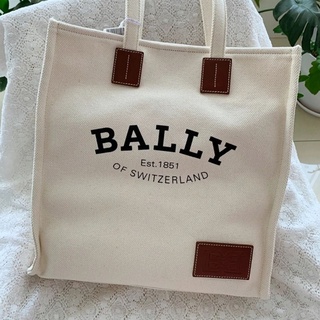 BALLY 巴利趙露思 同款 帆布包 時尚 新款 休閒 百搭 大容量 購物袋 托特包