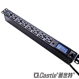 Castle 蓋世特 KF-8B-BLM 20A 1.8M機櫃用 插座延長線 鋁合金防突波 線徑3.5mm 電源分配