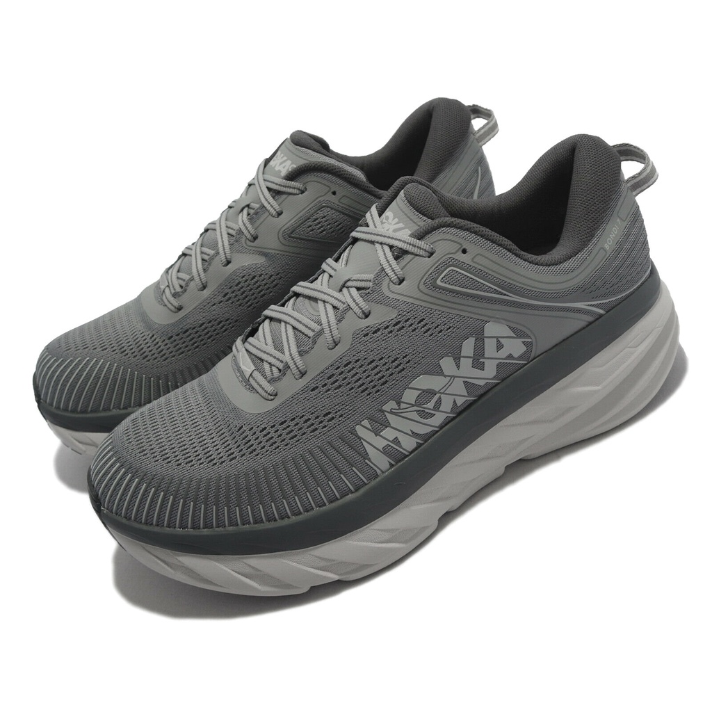 =CodE= HOKA ONE ONE BONDI 7 WIDE 網布慢跑鞋(灰白) 1110530WDDS 路跑 男