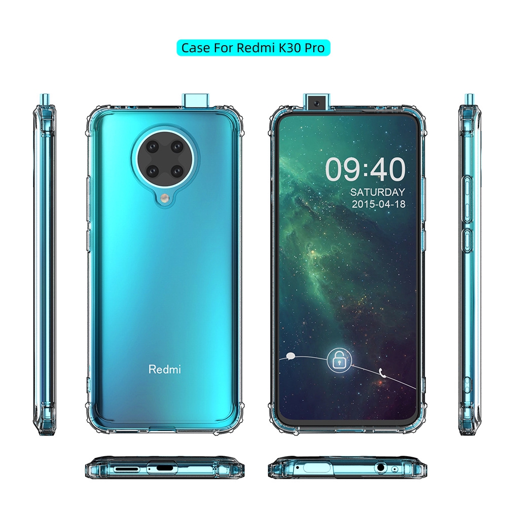 現貨台灣 適用小米redmi K30 Pro 手機殼軍事防摔透明硅膠手機軟套創意 蝦皮購物