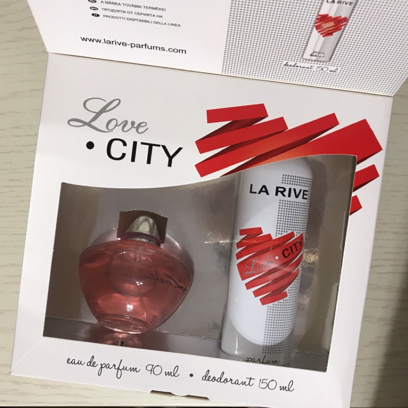 La Rive Love City禮盒-女性淡香精+香水噴霧