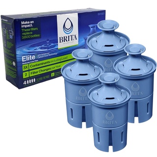 Brita Elite 濾水壺替換圓形濾芯 1/2/4入 6個月3倍長效濾心 2顆用1年過濾454L 2025後加拿大製