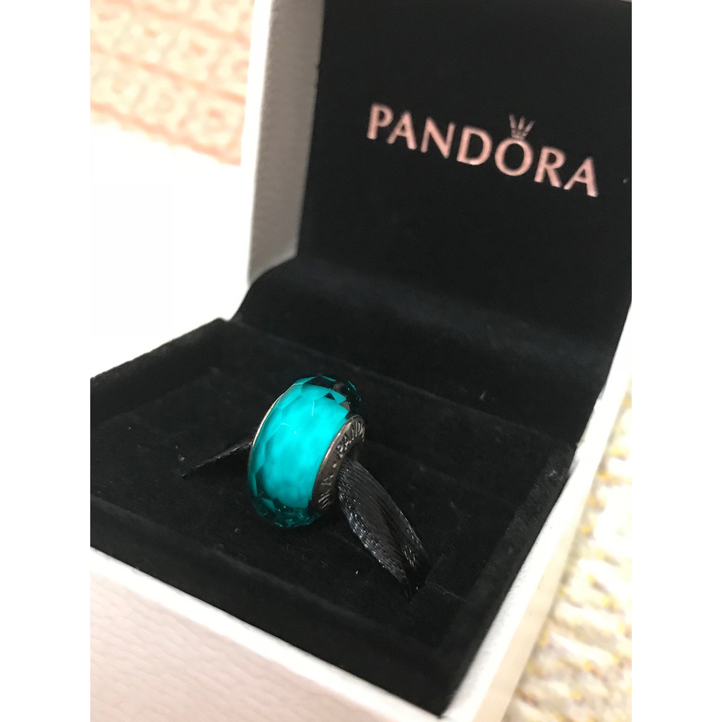 潘朵拉串珠 pandora土耳其藍 teal murano glass