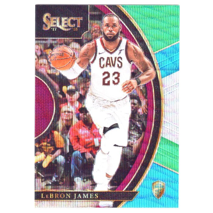 詹皇 Lebron James 高比例Select Concourse Tri-Color Prizm系列三色亮金屬卡