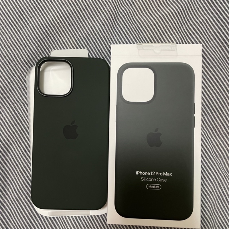 Apple原廠iPhone 12 Pro Max MagSafe矽膠手機殼-賽普勒斯綠（二手）