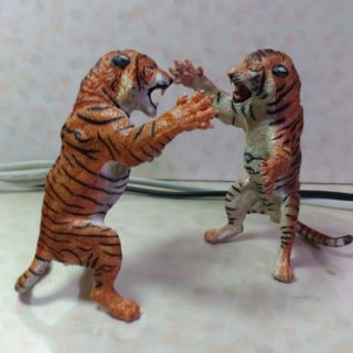 法國 11公分 站立 老虎 模擬模型 動物模擬模型 擺設 裝飾 收藏