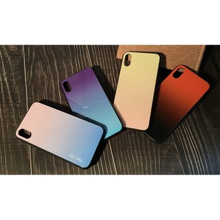 適用 IPHONE iX i10 XS XR XSMAX 漸層 玻璃殼 背蓋 保護殼