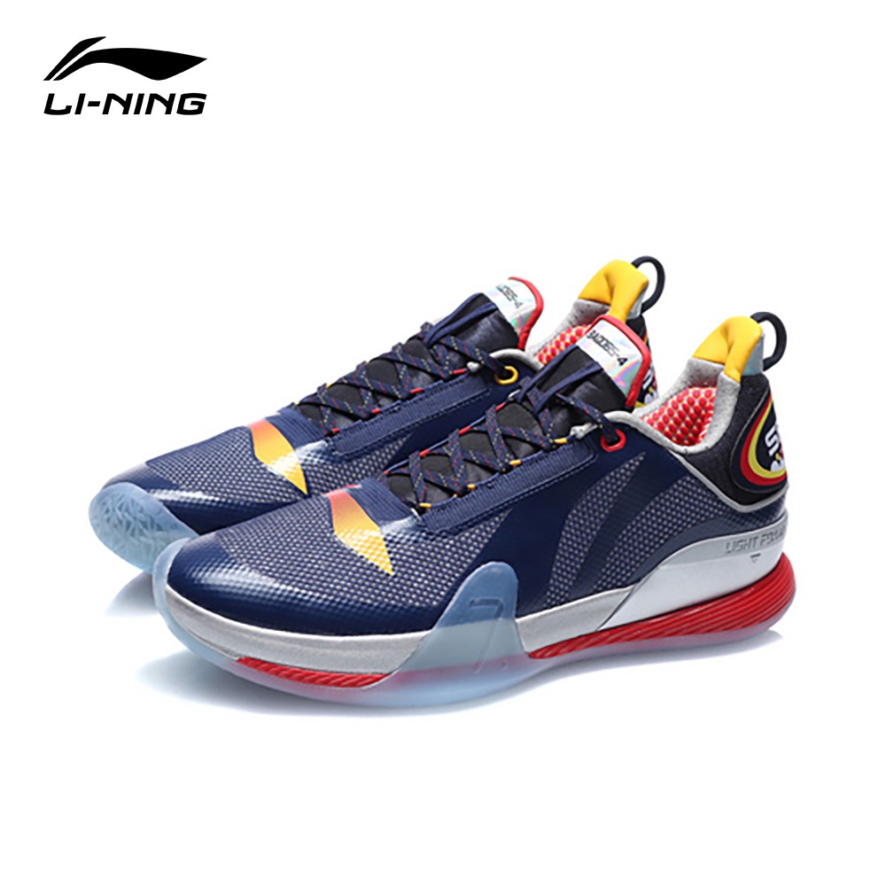【LI-NING 李寧】閃擊VII Premium 專業比賽男子籃球鞋 藏青藍/銀灰色 (ABAQ065-4)