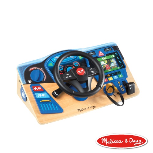 【Melissa & Doug 美國瑪莉莎】叭叭! 開車遊戲聲光方向盤 | 仿真儀表板、模擬駕駛操作、動感 GPS