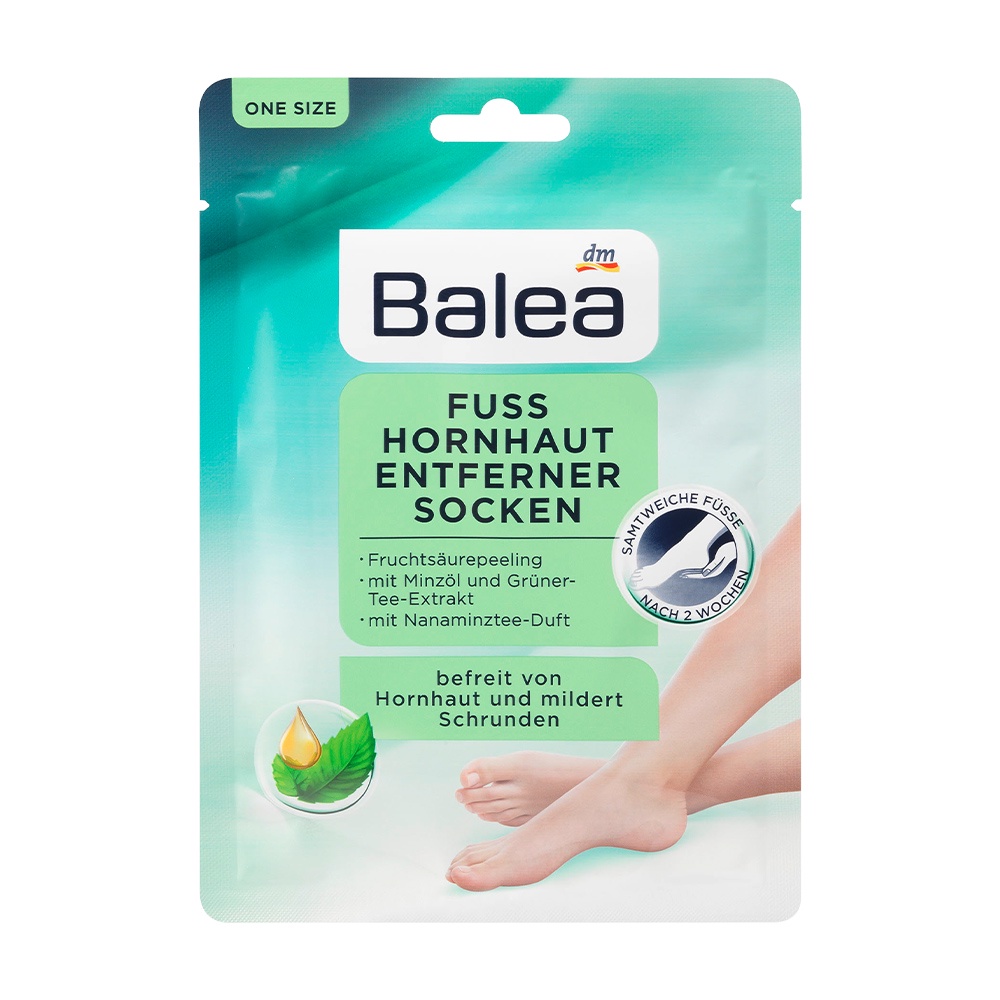 德國 Balea 芭樂雅 薄荷去角質足膜 一雙 / DM (DM2592)