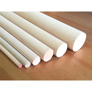 [⊙木工坊] 超硬櫸木圓木棒直徑30-50mm長100cm圓棒櫸木棒 木材吊衣桿帳篷桿窗簾桿diy