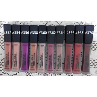 L'oreal (巴黎萊雅) [ 恆彩訂製絲絨唇露/液態唇膏 ] Pro Matte 十色可選 全新品