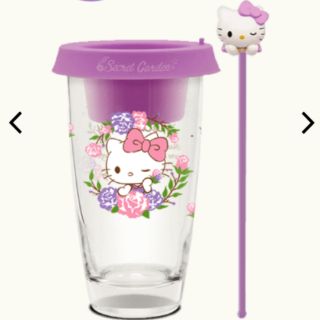 三麗鷗盆栽玻璃杯組 Hello Kitty 玫瑰杯
