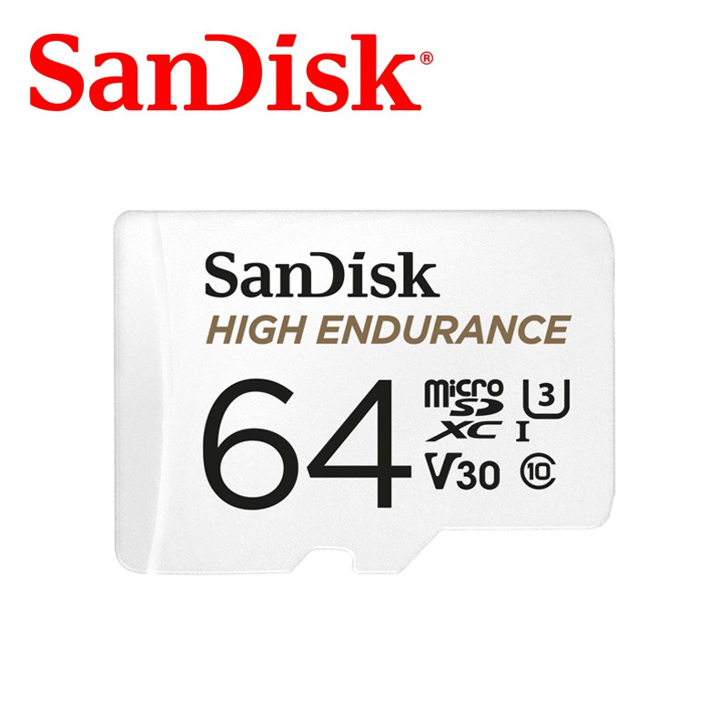 SanDisk 高耐久度影片監控專用microSDXC  UHS-1記憶卡 64GB 公司貨