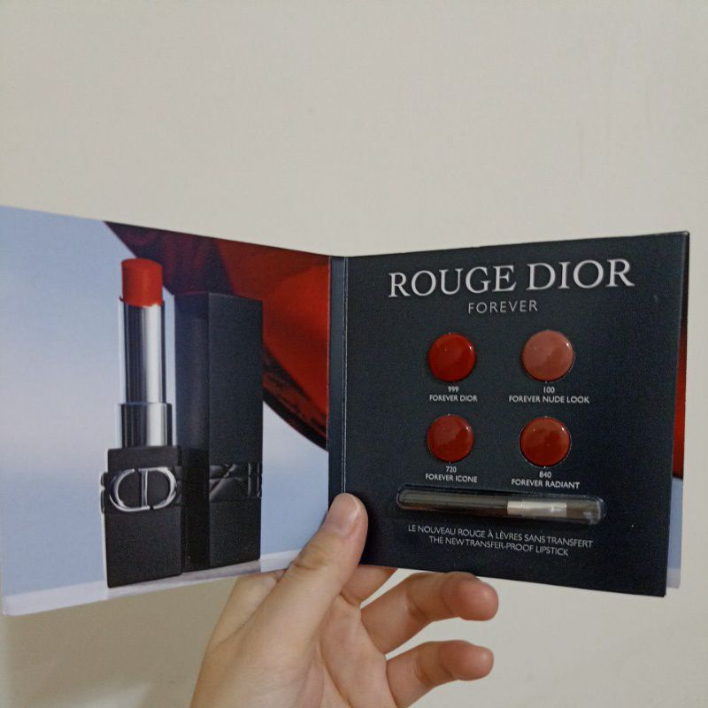 Dior 迪奧 超完美持久唇膏 999 720 100 840 五色試色卡